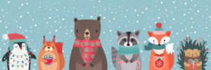 Christmas Animal Drawings